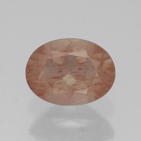 1.20 ct Orange Andesine Labradorite Gemstone, Andesine Labradorite Gem in Oval Facet Shape for Sale.
