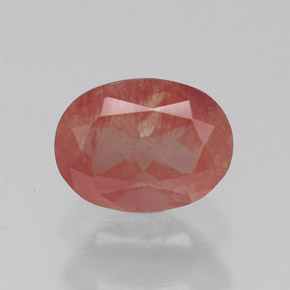 1.30 ct Red Andesine Labradorite Gemstone, Andesine Labradorite Gem in Oval Facet Shape for Sale.