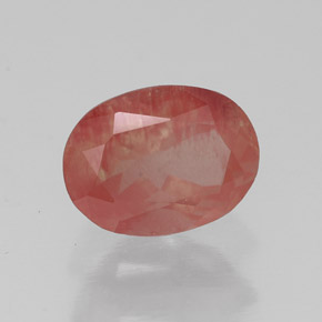 1.30 ct Red Andesine Labradorite Stone, Natural Andesine Labradorite in Oval Facet Shape for Sale