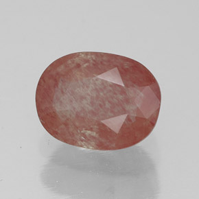 1.44 ct Red Andesine Labradorite Stone, Natural Andesine Labradorite in Cushion-Cut Shape for Sale