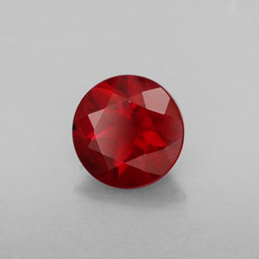 0.63 ct Red Andesine Labradorite Stone, Natural Andesine Labradorite in Round Facet Shape for Sale