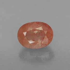 1.14 ct Red Andesine Labradorite Gemstone, Andesine Labradorite Gem in Oval Facet Shape for Sale.