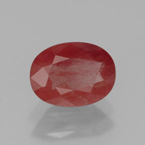 1.06 ct Red Andesine Labradorite Stone, Natural Andesine Labradorite in Oval Facet Shape for Sale