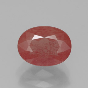 1.20 ct Red Andesine Labradorite Gemstone, Andesine Labradorite Gem in Oval Facet Shape for Sale.