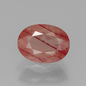 1.09 ct Red Andesine Labradorite Gemstone, Andesine Labradorite Gem in Oval Facet Shape for Sale.