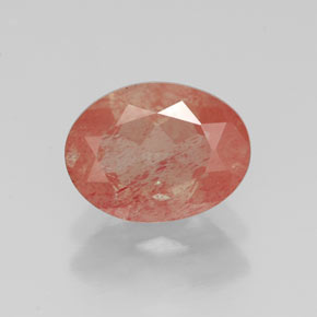 1.17 ct Red Andesine Labradorite Gemstone, Andesine Labradorite Gem in Oval Facet Shape for Sale.
