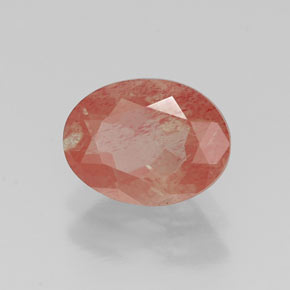 1.17 ct Red Andesine Labradorite Stone, Natural Andesine Labradorite in Oval Facet Shape for Sale