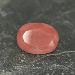 1.38 ct Red Andesine Labradorite Stone, Natural Andesine Labradorite in Oval Facet Shape for Sale