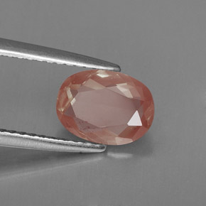 1.07 ct Red Andesine Labradorite Stone, Natural Andesine Labradorite in Oval Facet Shape for Sale