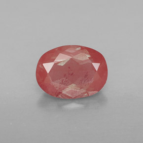 1.19 ct Red Andesine Labradorite Gemstone, Andesine Labradorite Gem in Oval Facet Shape for Sale.