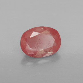 1.19 ct Red Andesine Labradorite Stone, Natural Andesine Labradorite in Oval Facet Shape for Sale