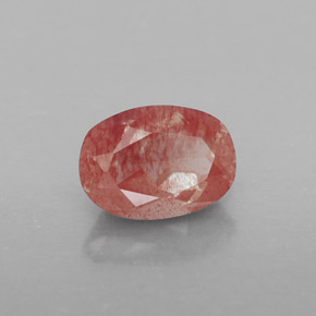 0.78 ct Red Andesine Labradorite Stone, Natural Andesine Labradorite in Oval Facet Shape for Sale