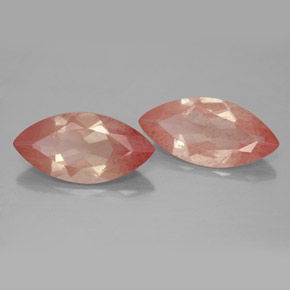 4.05 ct Orange Andesine Labradorite Stone, Natural Andesine Labradorite in Marquise Facet Shape for Sale