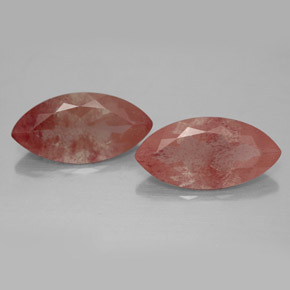 4.36 ct Red Andesine Labradorite Gemstone, Andesine Labradorite Gem in Marquise Facet Shape for Sale.
