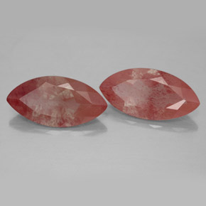 4.36 ct Red Andesine Labradorite Stone, Natural Andesine Labradorite in Marquise Facet Shape for Sale