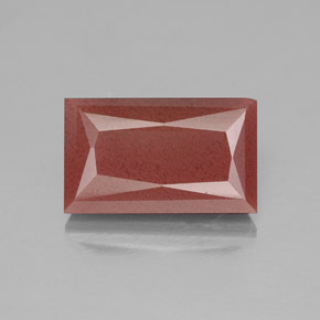 4.12 ct Red Andesine Labradorite Gemstone, Andesine Labradorite Gem in Baguette / Scissor Cut Shape for Sale.
