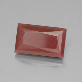 4.12 ct Red Andesine Labradorite Stone, Natural Andesine Labradorite in Baguette / Scissor Cut Shape for Sale