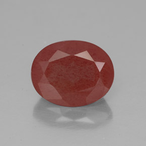 2.84 ct Red Andesine Labradorite Gemstone, Andesine Labradorite Gem in Oval Facet Shape for Sale.