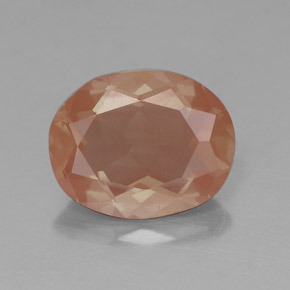 2.46 ct Orange Andesine Labradorite Gemstone, Andesine Labradorite Gem in Oval Facet Shape for Sale.