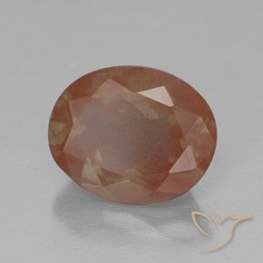 2.62 ct Orange Andesine Labradorite Stone, Natural Andesine Labradorite in Oval Facet Shape for Sale