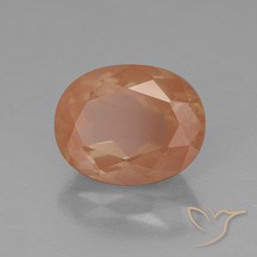 2.99 ct Orange Andesine Labradorite Stone, Natural Andesine Labradorite in Oval Facet Shape for Sale
