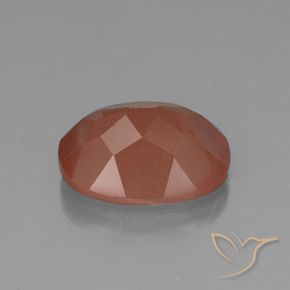 Andesine Labradorite Gemstone in 11 x 9 mm (calibrated) Size for Sale, Andesine Labradorite Stone in Grapefruit Orange Color