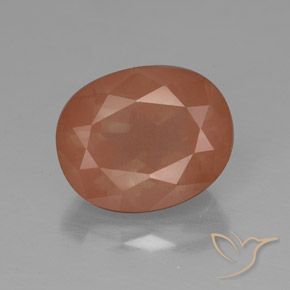 3,64 ct orangefarbener Andesin-Labradorit, 10,9 x 8,9 mm Ovalschliff aus dem Kongo, Photo A