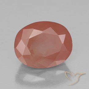 3.00 ct Red Andesine Labradorite Stone, Natural Andesine Labradorite in Oval Facet Shape for Sale