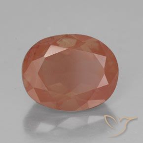 2.82 ct Red Andesine Labradorite Stone, Natural Andesine Labradorite in Oval Facet Shape for Sale