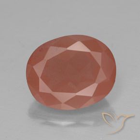 Andesina Labradorite Ovale sfaccettato da 3,55 ct dal Congo, dimensione 11,1 x 9,1mm, purezza Translucent, pietra preziosa naturale Diffuso , Andesina Labradorite 1pc in colore Rosso medio, durezza Mohs di 6 - 6,5, Photo A