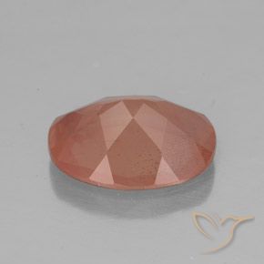 Andesine Labradorite Gemstone in 11 x 9 mm (calibrated) Size for Sale, Andesine Labradorite Stone in Pale Reddish Orange Color