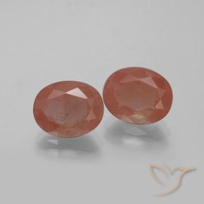5.49 ctw Red Andesine Labradorite Stones, Natural Andesine Labradorite in Oval Facet Shape for Sale