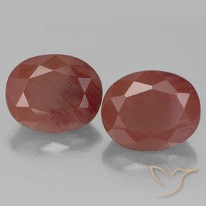 Blood Red Андезин-Лабрадорит Камень - 3.7ct Фасетный Овал (ID: 334730)