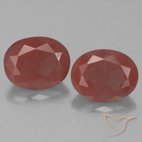 4.98 ctw Red Andesine Labradorite Gemstones, Andesine Labradorite Gems in Oval Facet Shape for Sale.