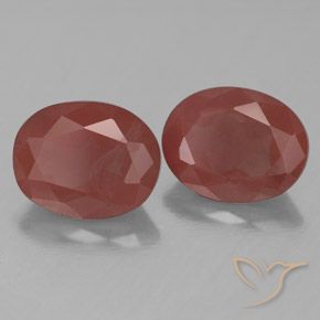 4.98 ctw Red Andesine Labradorite Stones, Natural Andesine Labradorite in Oval Facet Shape for Sale