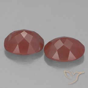 Andesine Labradorite Gemstones in 10 x 8 mm (calibrated) Size for Sale, Andesine Labradorite Stones in Dark Red Color