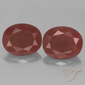 6.75 ctw Red Andesine Labradorite Gemstones, Andesine Labradorite Gems in Oval Facet Shape for Sale.