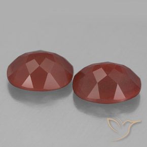 Andesine Labradorite Gemstones in 11 x 9 mm (calibrated) Size for Sale, Andesine Labradorite Stones in Deep Red Color