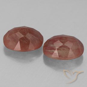 Andesine Labradorite Gemstones in 10 x 8 mm (calibrated) Size for Sale, Andesine Labradorite Stones in Blood Red Color