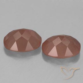 Andesine Labradorite Gemstones in 10 x 8 mm (calibrated) Size for Sale, Andesine Labradorite Stones in Pale Reddish Orange Color
