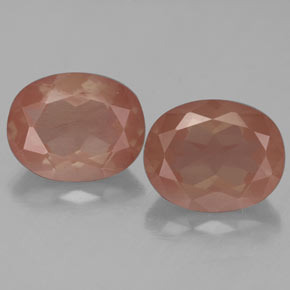 5.29 ct Orange Andesine Labradorite Gemstone, Andesine Labradorite Gem in Oval Facet Shape for Sale.