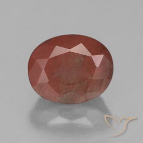 Andesina Labradorite Ovale sfaccettato da 2,97 ct dal Congo, dimensione 10 x 8,1mm, purezza Transparent, pietra preziosa naturale Diffuso , Andesina Labradorite 1pc in colore Rosso medio, durezza Mohs di 6 - 6,5, Photo A