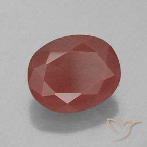 4.20 ct Red Andesine Labradorite Stone, Natural Andesine Labradorite in Oval Facet Shape for Sale