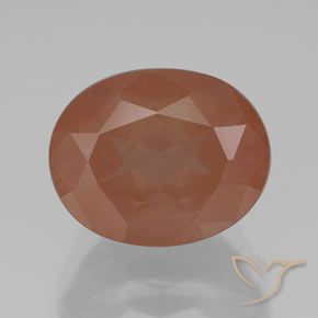 3.06 ct Orange Andesine Labradorite Gemstone, Andesine Labradorite Gem in Oval Facet Shape for Sale.