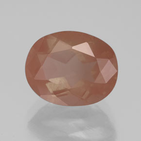 2.72 ct Orange Andesine Labradorite Stone, Natural Andesine Labradorite in Oval Facet Shape for Sale