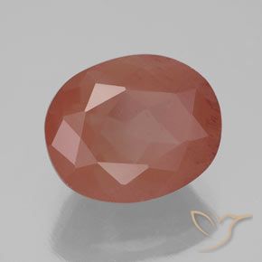4.17 ct Red Andesine Labradorite Stone, Natural Andesine Labradorite in Oval Facet Shape for Sale