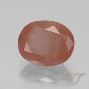2.69 ct Red Andesine Labradorite Stone, Natural Andesine Labradorite in Oval Facet Shape for Sale