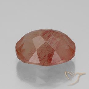 Andesine Labradorite Gemstone in 11 x 9 mm (calibrated) Size for Sale, Andesine Labradorite Stone in Medium Red Color