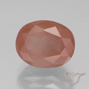 3.20 ct Red Andesine Labradorite Stone, Natural Andesine Labradorite in Oval Facet Shape for Sale