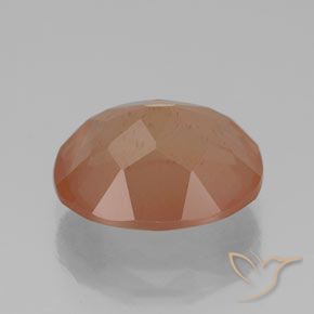 Andesine Labradorite Gemstone in 11 x 9 mm (calibrated) Size for Sale, Andesine Labradorite Stone in Light Reddish Orange Color